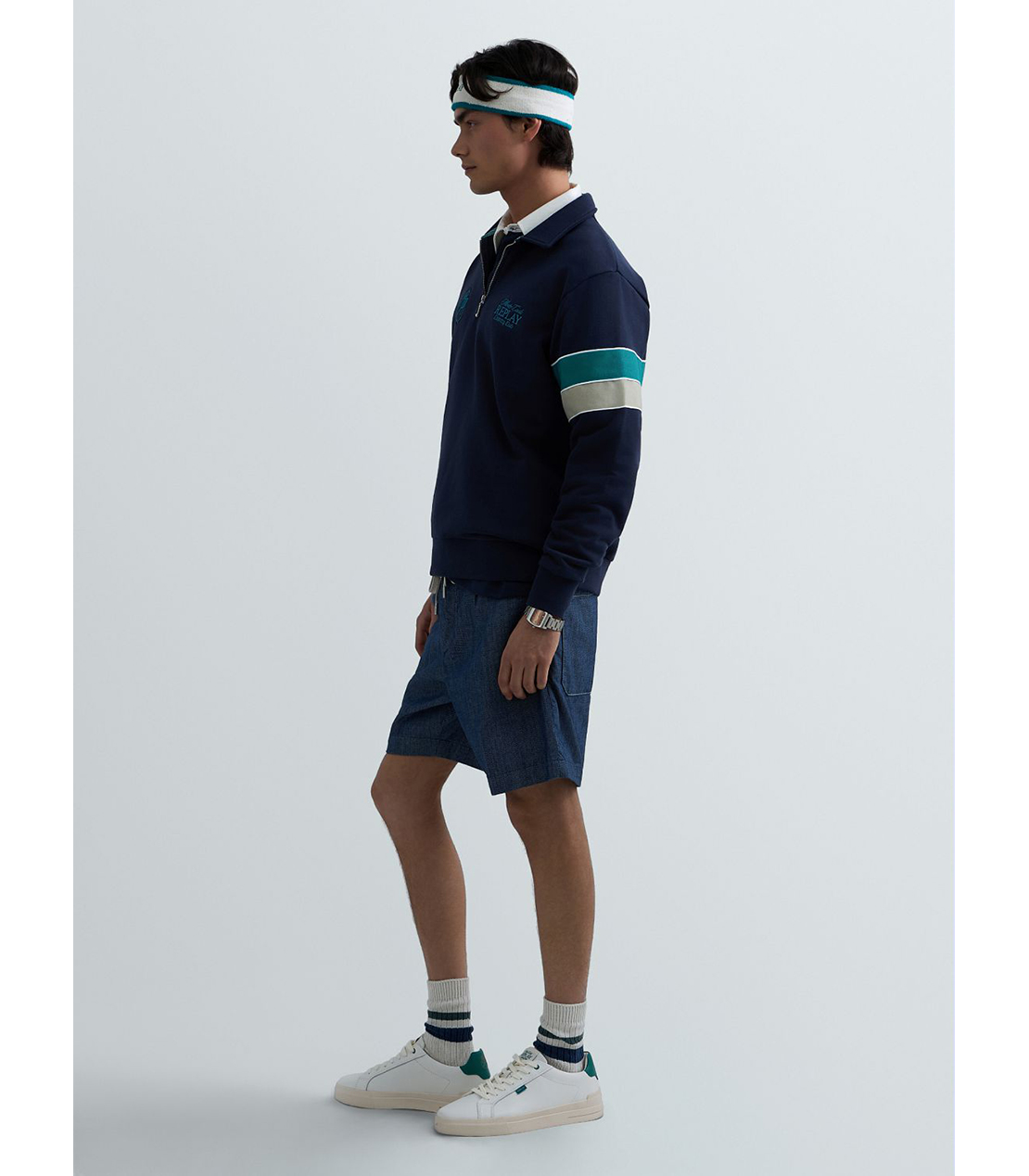 REPLAY &times; Monte Carlo Country Club ハーフジップ スウェットシャツ 詳細画像 ネイビー 4